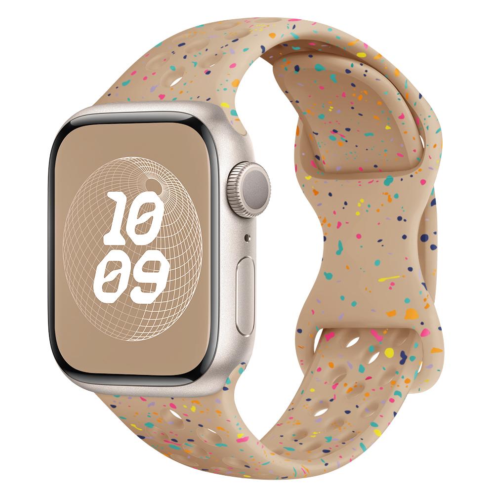 Оригинальный силиконовый ремешок для Apple Watch Band 44 мм 45 46 40 41 38 42 мм Correa Дышащий iwatch series 10 9 8 SE 7 6 Ultra 2 49 мм