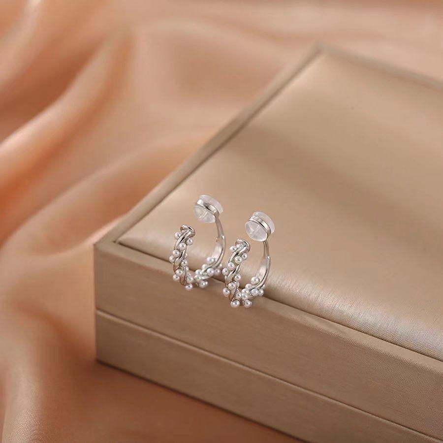 Серьги без проколов в ушах с имитацией жемчуга, закрученные зажимы для ушей, подарок на день матери