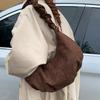 Повседневные винтажные однотонные плечевые сумки со складками, подходят ко всему, женские сумки и клатчи в эстетике Y2k, корейский Ins, офисная леди, сумка под мышку CLE