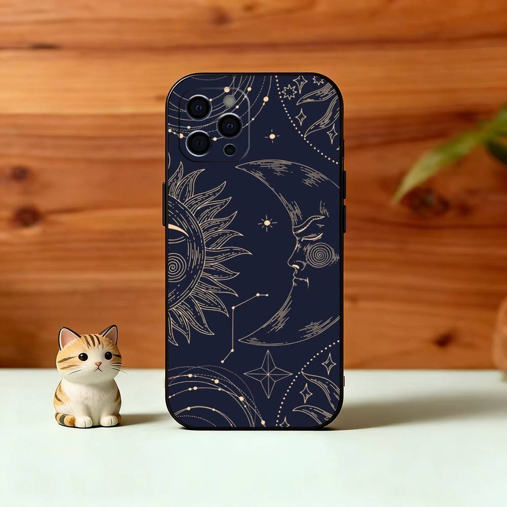 A-Астрология Знаки Зодиака Чехол для Телефона Силиконовый Мягкий Для IPhone 17 16 15 14 13 12 11 X XR Plus Pro Max Plus