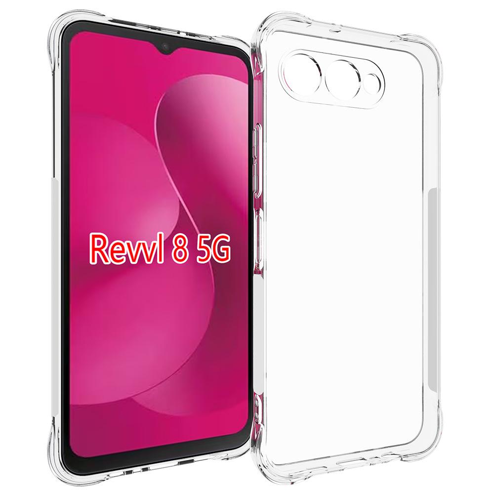 TPU Transparent Four-Corners Shockproof Phone Case for T-Mobile Revvl 8 Pro G Protective Cover Fundas Capa Coque