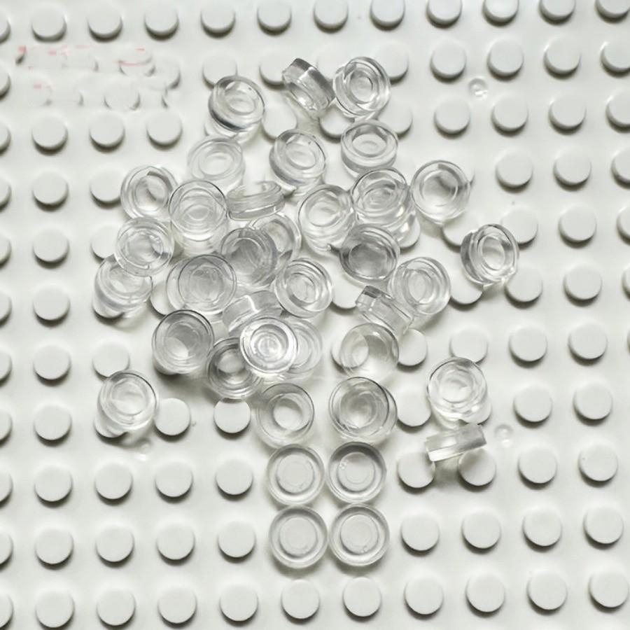 200 шт прозрачная цветная плоская плитка 1x1 точки круглые кирпичи 35381 98138 MOC DIY строительные блоки детали для мозаичного портрета художественный дизайн детские игрушки