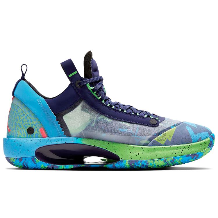 Air Jordan 34 Low Pf Regency Purple 'Blue Green' Женские CZ7746-500
