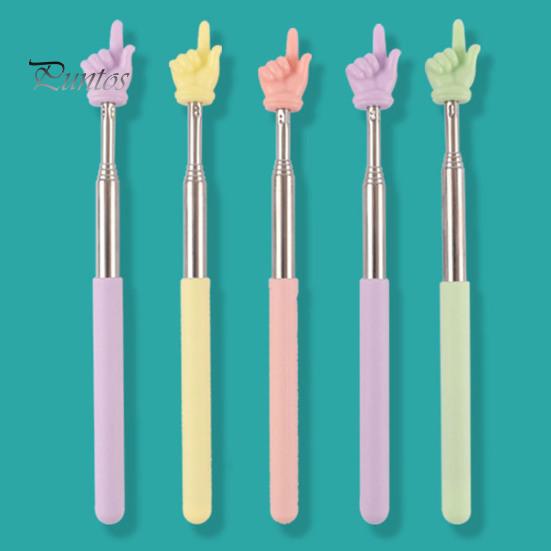 Указатель для учителя макаронного чтения с пальцами, выдвижной, регулируемой длины, указатель с матовой ручкой из нержавеющей стали