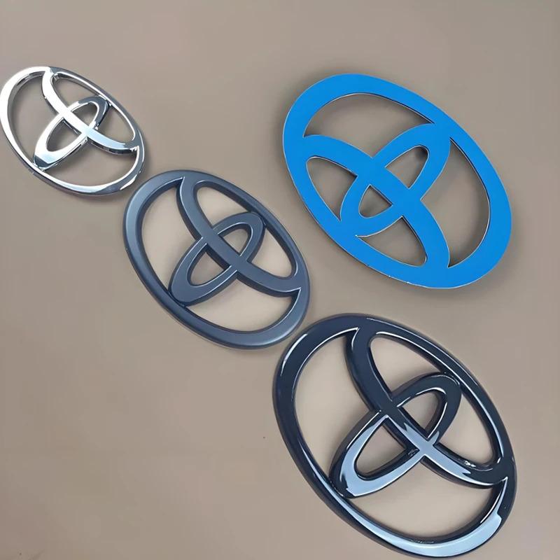 3D Car Logo Badge Front Head Grill Hood Bonnet Emblem For Toyota Corolla Camry DGEY Hilux Yaris RAV4 Rear Tail Bumper Trunk Accessory