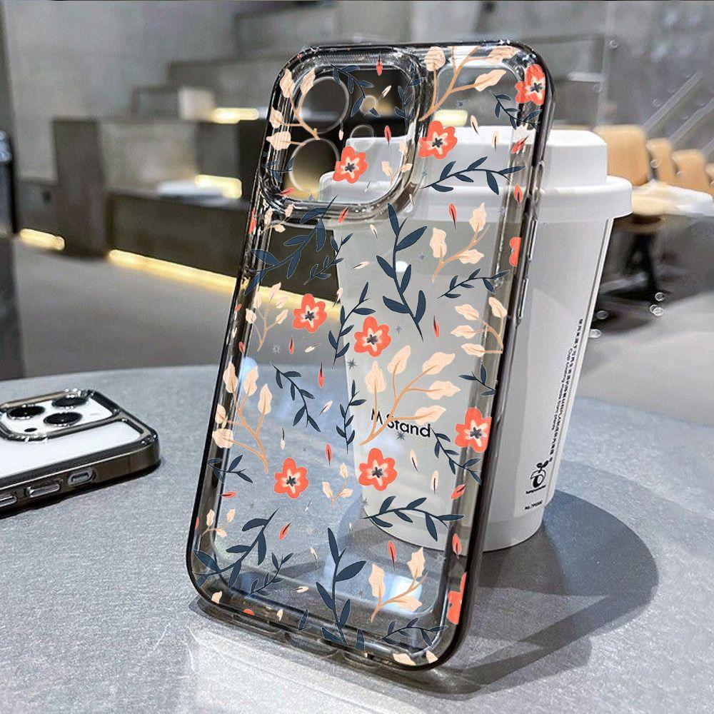 Ins ретро мелкий цветок для iPhone17promax Apple 16 чехол для мобильного телефона 14/15 мелкое отверстие 13 все включено