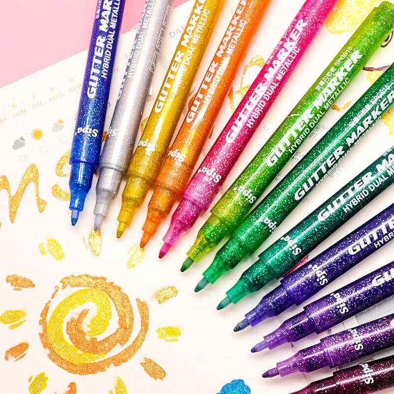 Zhongbai SPG015 Glitter & Fluorescent Pen Set