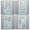 12pcs Stencil Set Planner DIY Drawing Template Journal Notebook Diary Scrapbook