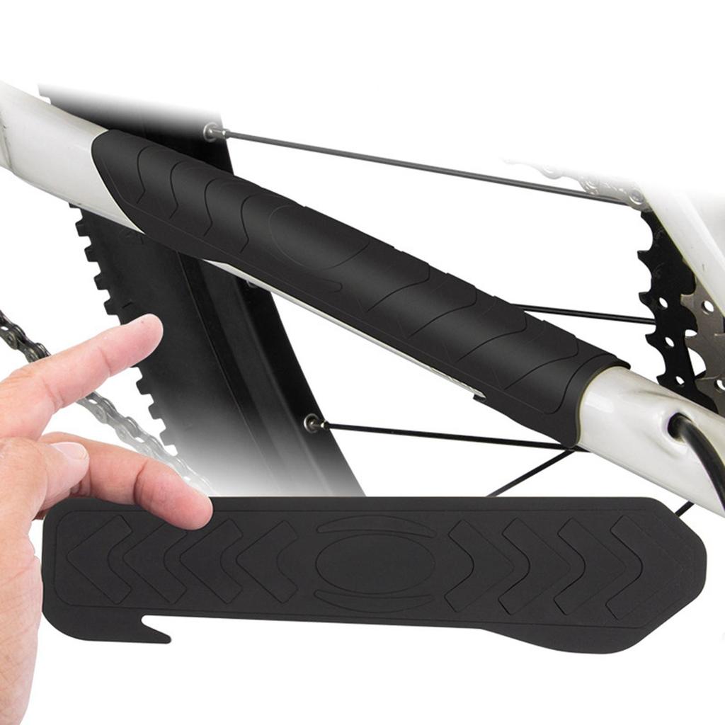 Bike Chainstay Protector Durable Scratch Resistant Silicone Sticker Bicycle Chain Stay Frame Guard for BMX Mountain Road Bikes
