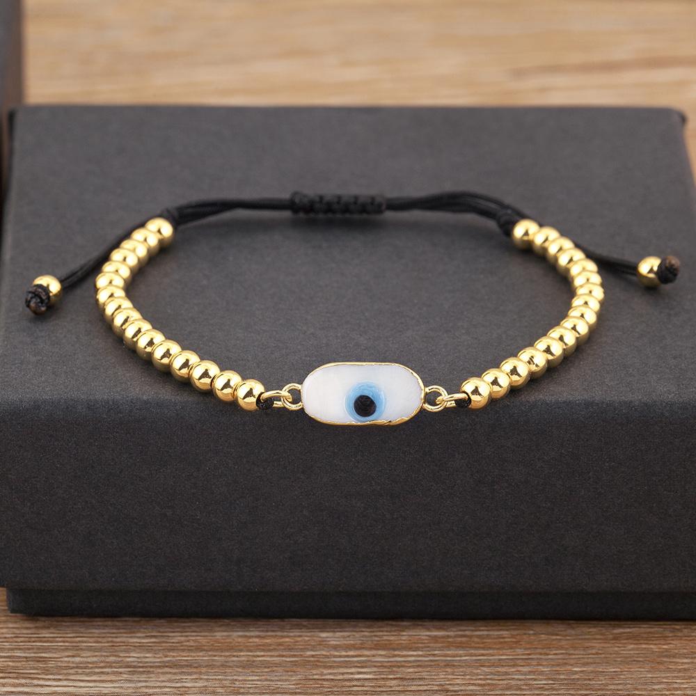 Nidin New Popular Irregular Geometric Evil Eye Chain Bracelets Adjustable For Women Wedding Party Jewelry Wholesale Accessories
