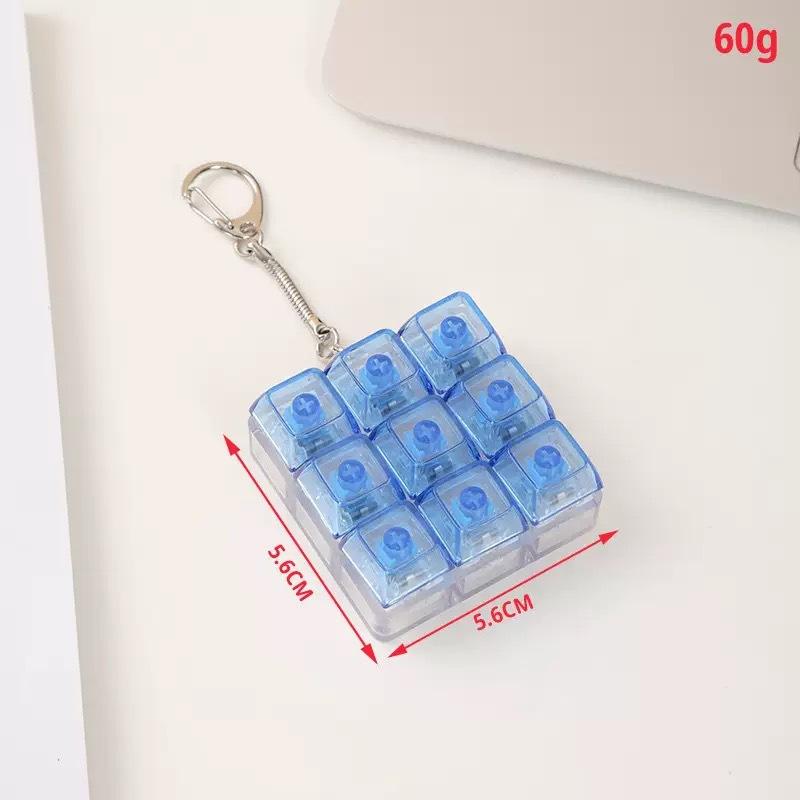 Unzip Button Four-Key Mechanical Shaft Key With Light Portable Luminous Pendant Decompression Toy Anxiety Relieving Artifact