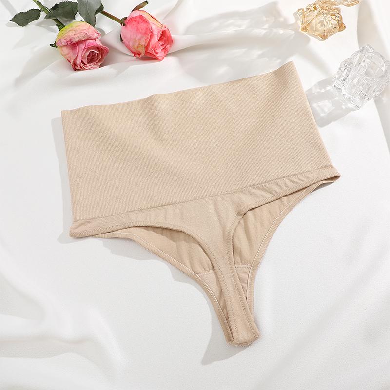 FINETOO High Waist Slimming Panty Seamless Sexy Thong Butt Lifter Shapewear Lady Tummy Control G-String Weight Loss Body Shaper