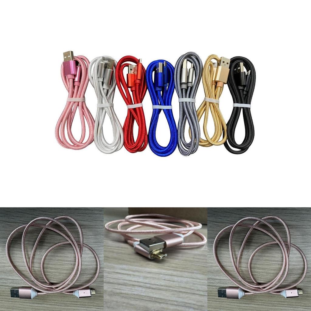 Прозрачный плетеный кабель Micro USB из ПВХ для быстрой зарядки смартфонов и устройств