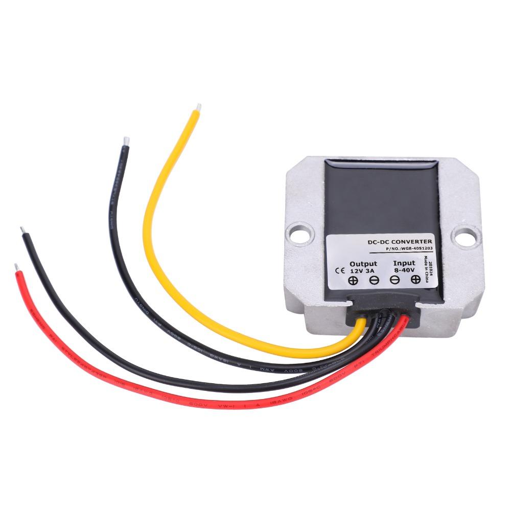 3A Voltage Regulator Converter 8-40V To 12V DC Voltage Regulator Durable DC Converter Automobiles