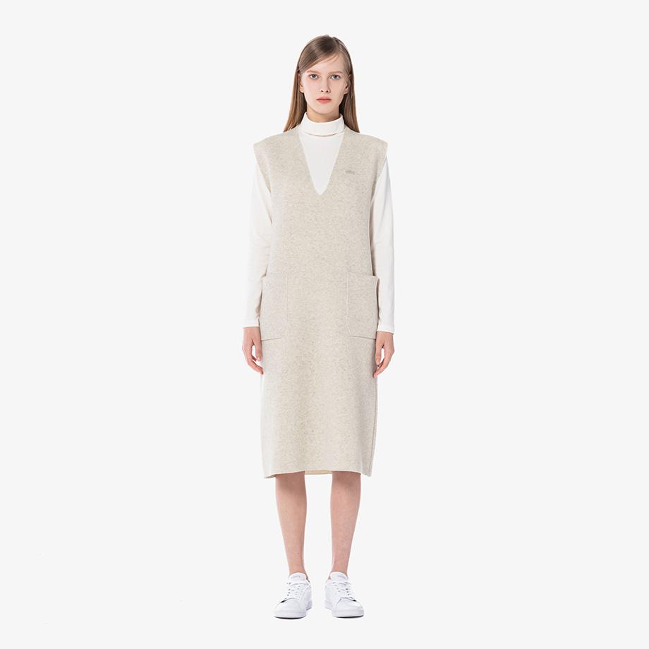 [lacoste] Women's V-Neck Sleeveless Dress EF194E-54NXFJ