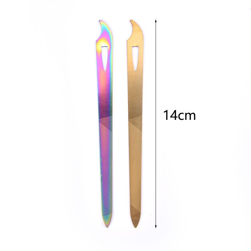 Stainless Steel  Double Sides Thick Nails Pedicure Metal Nail File Acrylic Manicure Tools Gel Rasp Nail Accessories
