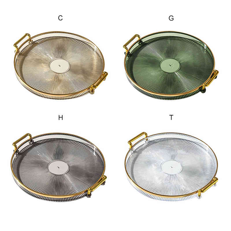 Круглый поднос для хранения 29 см, домашний журнальный столик для гостиной, поднос для хранения чайных чашек, поднос для ароматерапии, декоративная тарелка для ужина