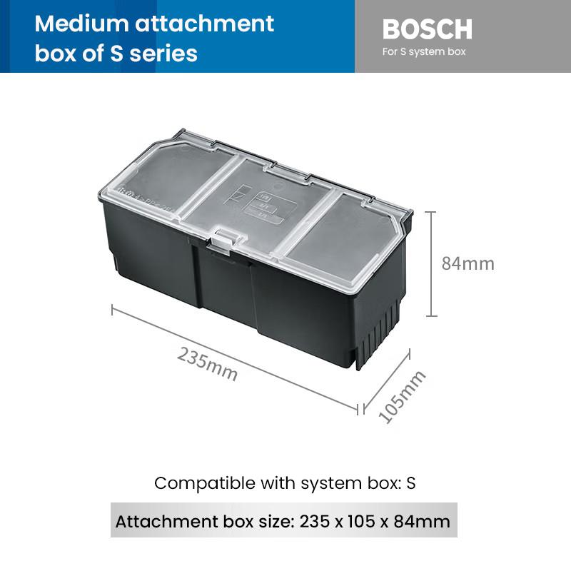 Bosch System Box Штабелируемый набор ящиков для инструментов Крышка совместима как с моделями S, так и с M