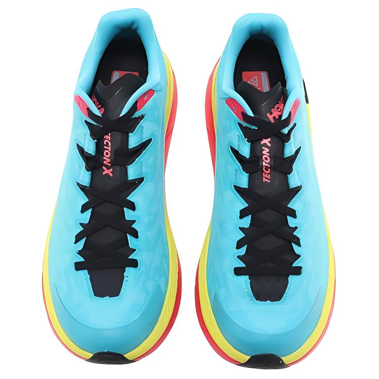 HOKA One One Удобная и дышащая амортизация Нескользящая Низкие Беговые Кроссовки Унисекс Сине-Желтые 1123161-SBDP