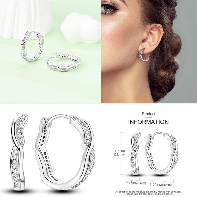 Hoop Earrings New silver 925 Rainbow, Shell, Women's Earrings Making jewelry For Women as Wedding Party Gifts