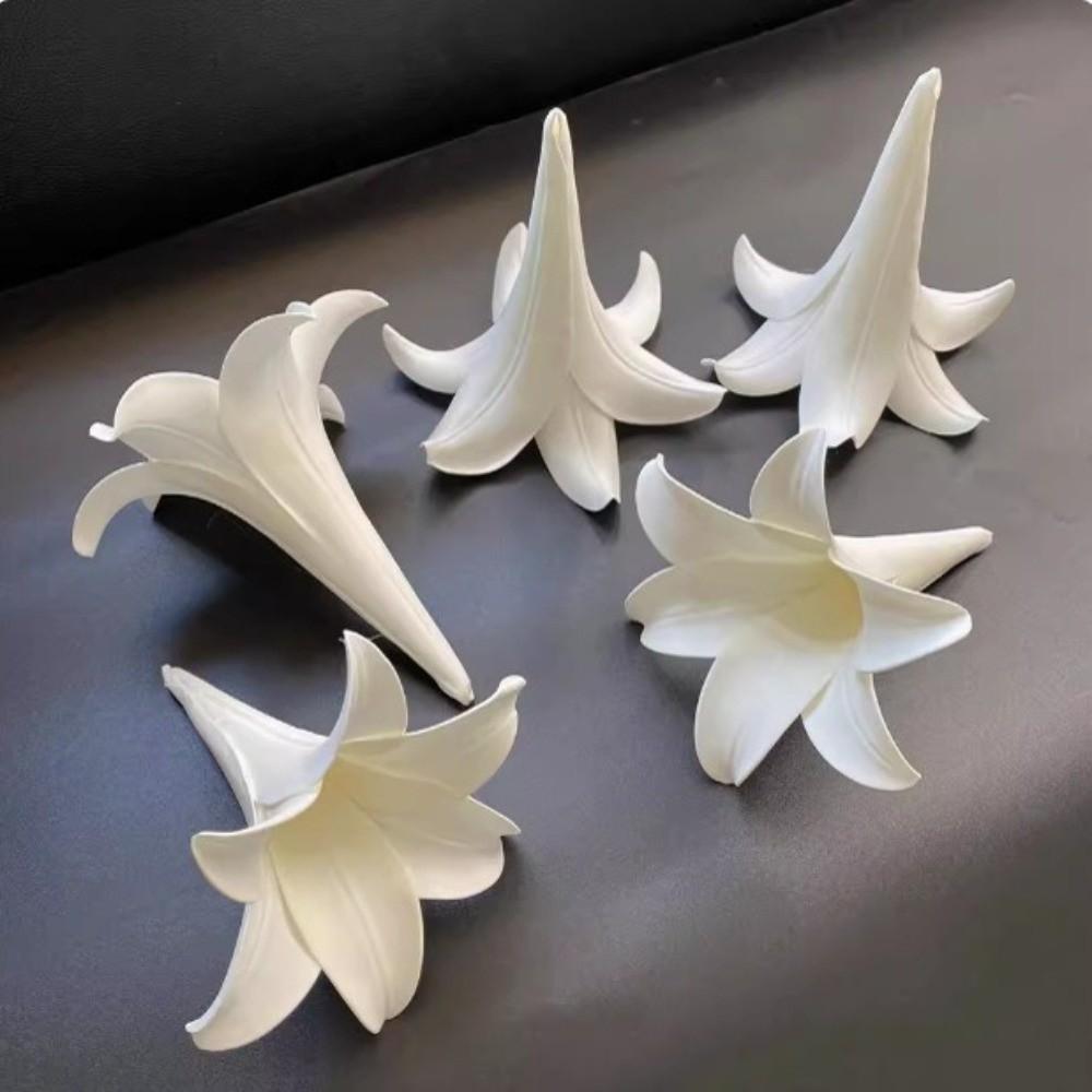 5pcs Elegant Hanging Flower Head Realistic Fake Flowers Artificial EVA Flower  Engagement Ceremony