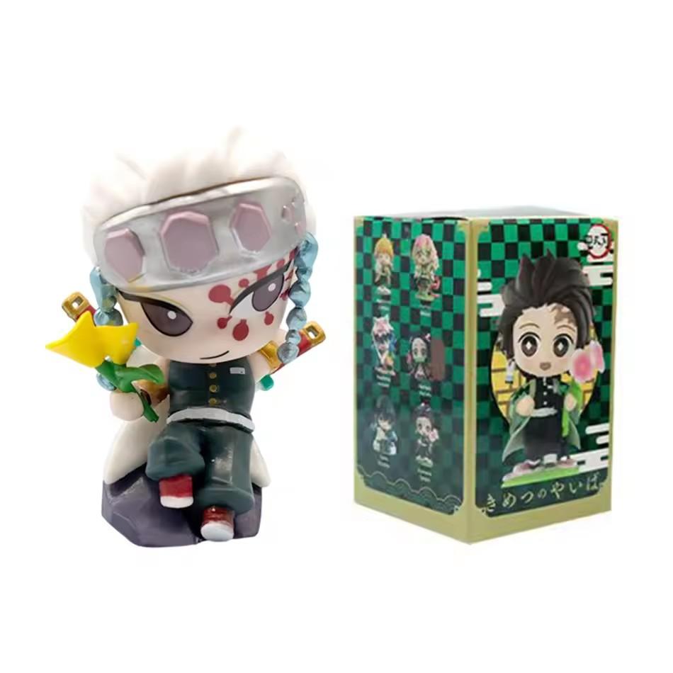 НОВЫЕ фигурки Q Posket Клинок, рассекающий демонов Мини-фигурки Наборы по 5 шт. 10 шт. 12 шт. 15 шт. Kimetsu No Yaiba Маленькие ПВХ куклы Коробка для рабочего стола