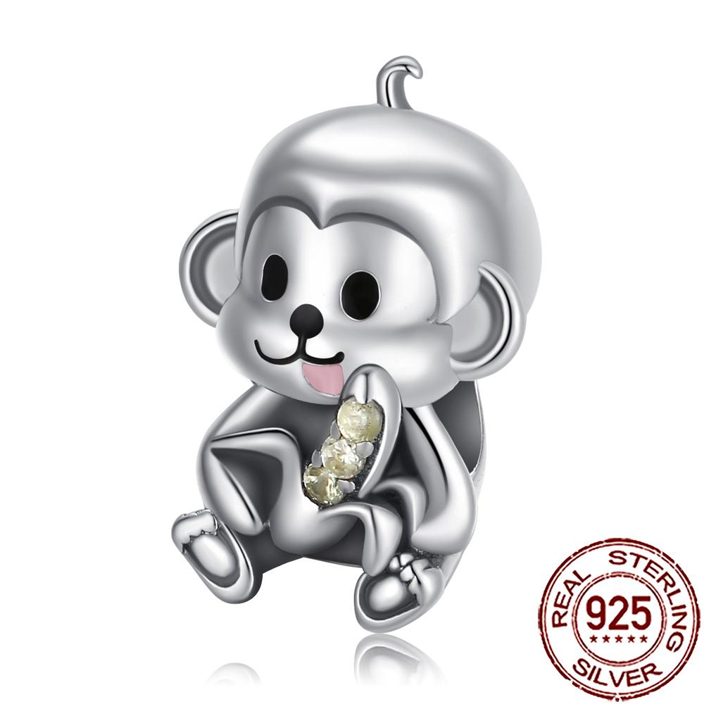 New Charms 925 Silver Cat Dog Flamingo Chameleon Axolotl Animal Beads Fit Bracelet Necklace Women DIY Jewelry