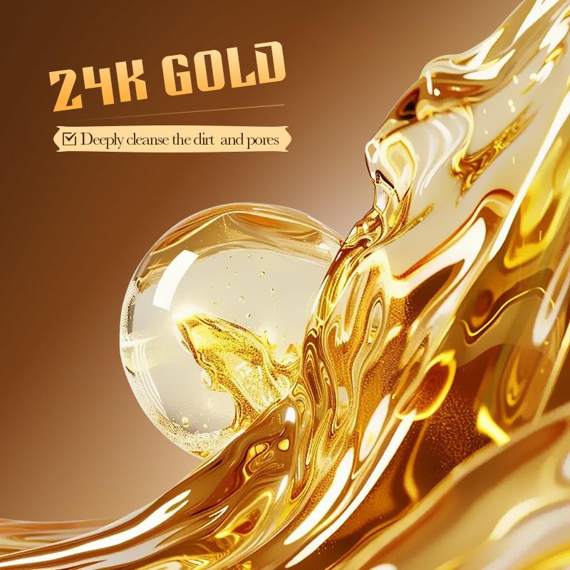 Мыло ручной работы с эфирными маслами 24K Золото SADOER Очищающее для тела Универсальное мыло ручной работы