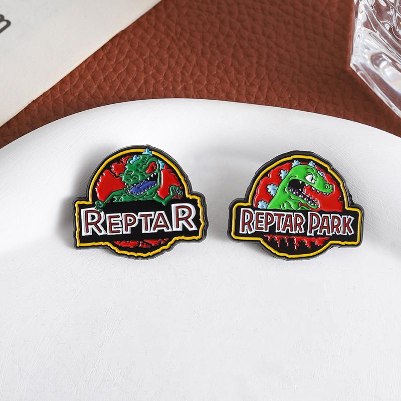 Эмалевые значки REPTAR PARK Заказные броши в виде динозавров из фильмов Значки на лацкан Одежда Животные Ювелирные изделия Подарок для друзей