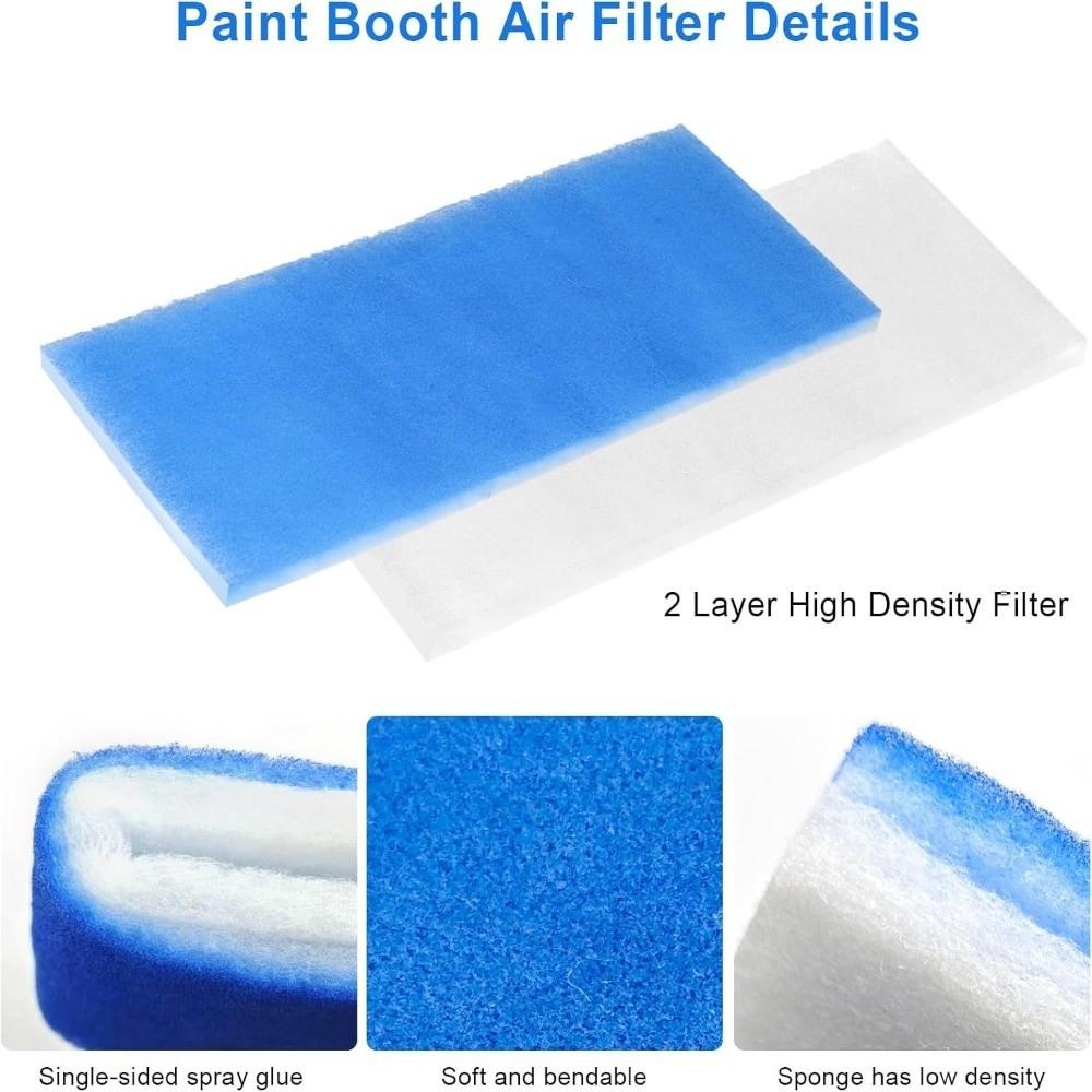 2pcs Exhaust System Paint Booth Filter Double Layer Replacement Filter Cotton For Tent System