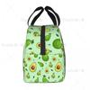 Cute Fruit Avocado Print Insulated Lunch Bag for Women Resuable Cooler Thermal Bento Box Kids School Children