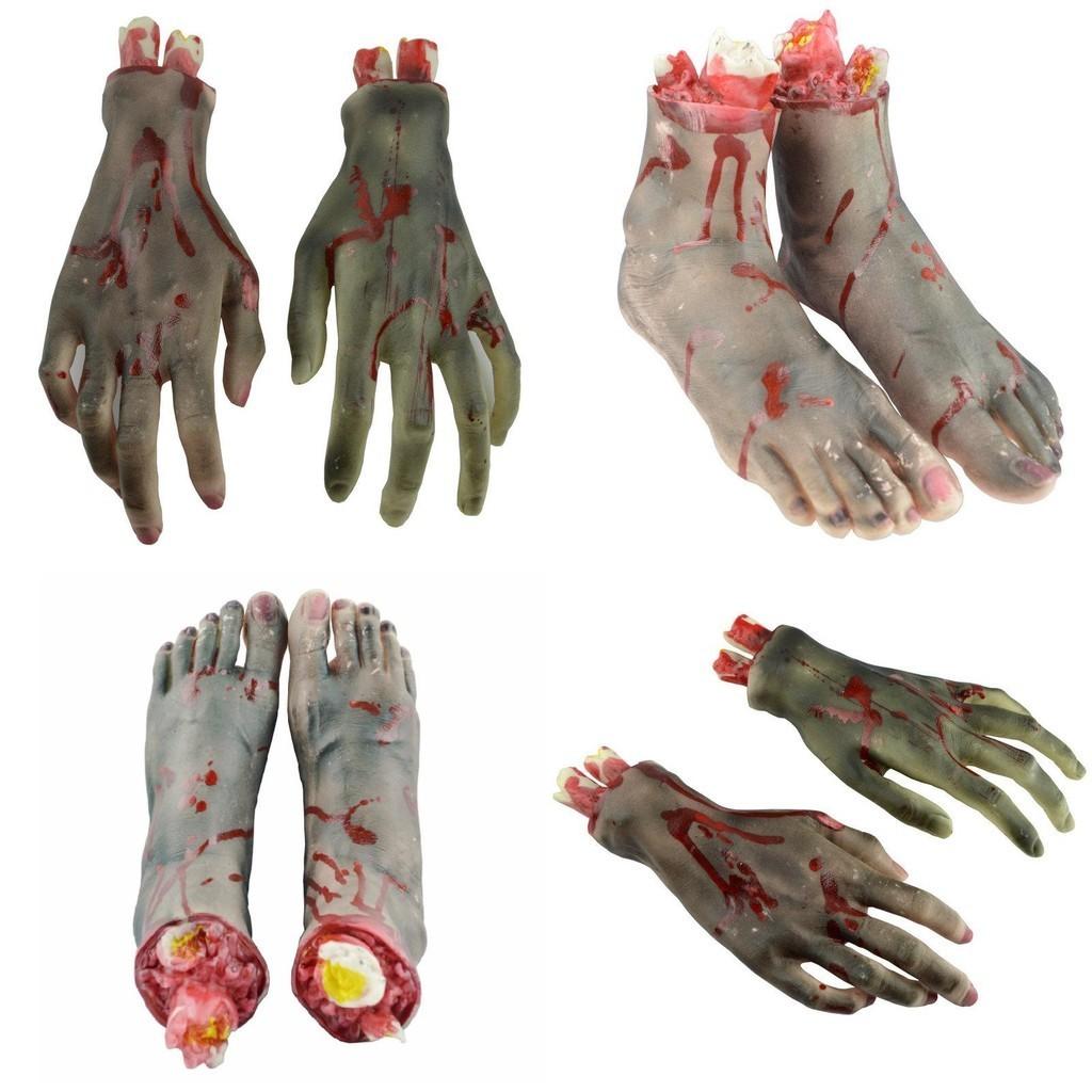 Halloween Prop Fake Hand Props Film Shooting Props Single Fake Hand Super Cute Foreign Trade Exclusive Body Props