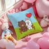 LINE FRIENDS коричневый медведь и конни Чехол для подушки с принтом Наволочка для гостиной дивана Чехол для подушки и декор спальни