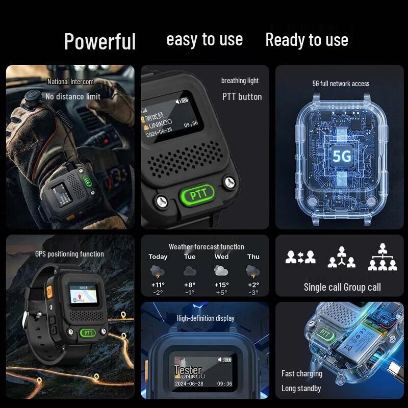 Умные спортивные часы-рация UNIKOO 5G GPS (Китайская версия)
