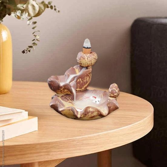 Красиво водопад курильница спокойные эмоции керамическое украшение