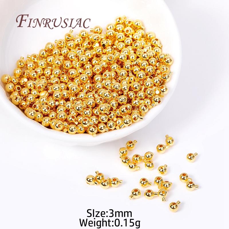 Фурнитура для бижутерии Позолоченный колпачок с шариком 18K для проволоки-основы, Застежка-позиционер для изготовления бижутерии своими руками