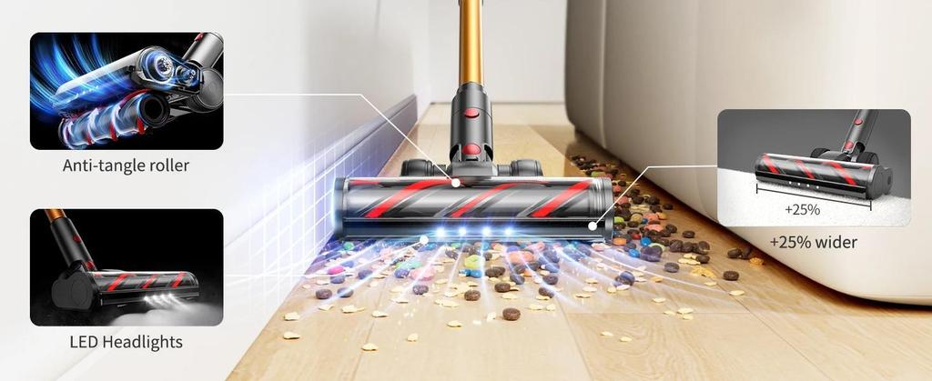 Новый пылесос X7 Беспроводной ручной 48 кПа Сильное всасывание 550 Вт Мотор Умный дом Уборка Пылесос Светодиодный сенсорный экран