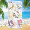 Пляжное полотенце с персонажами Sanrio для пляжного отдыха, плавания, кемпинга на природе и путешествий