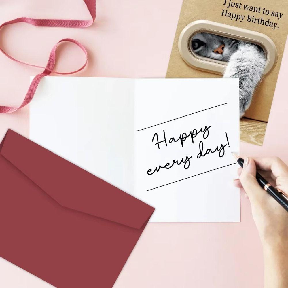 Creative Happy Birthday Card Includes Envelope Birthday Cake Postcards Birthday Party Supplies