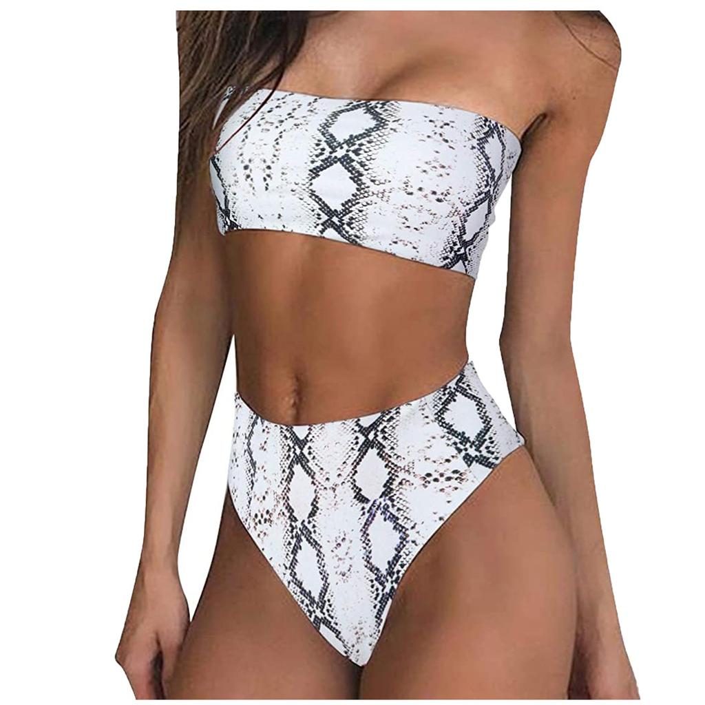 Women's Printing Padded Push Up 2 Piece Bikini Hollow Out Swimsuits Beachweart