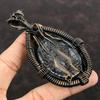 Black Rutile Pendant Copper Wire Wrapped Gemstone Pendant Black Rutile Jewelry White Topaz Pendant Handmade Pendant Copper Jewelry For Gift