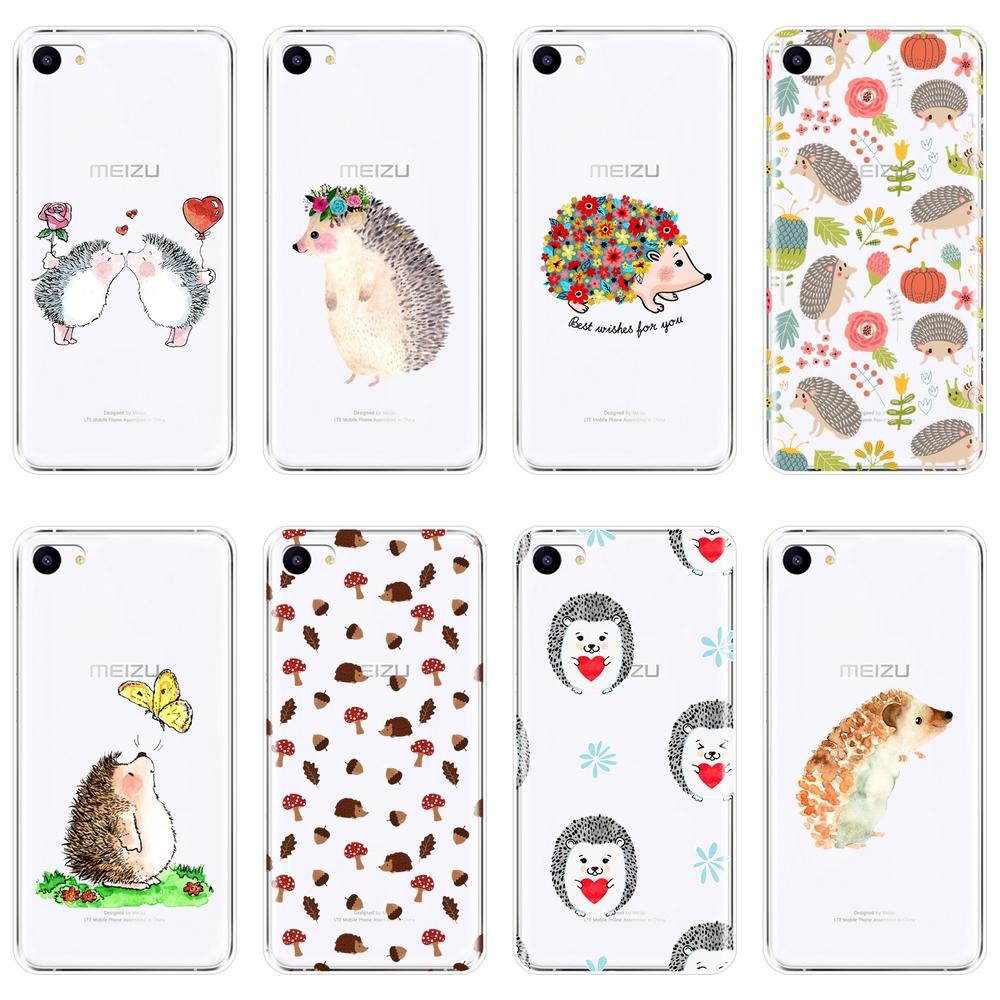 Силиконовый чехол для телефона Kawaii Hedgehog Heart Love для Meizu Pro 6 7 Plus U10 U20, мягкая задняя крышка для Meizu 16th 16x 15 Lite 16 Plus