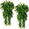 4 шт. 30-дюймовые подвесные искусственные зеленые растения, реалистичные искусственные листья эвкалипта, лиана для дома и улицы, искусственная зелень, плющ, рождественское украшение для крыльца