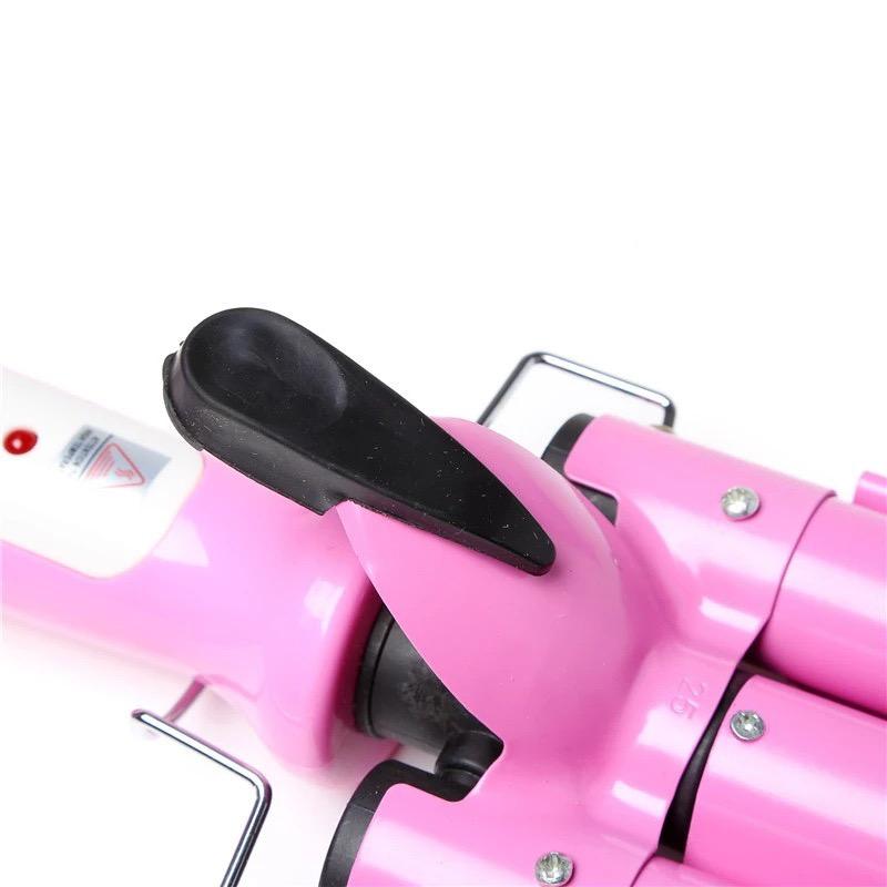 Национальное общее напряжение White&Gray Professional Hair Waver Wave Curler Керамические щипцы для завивки волос с 3 зажимами Wave Curler