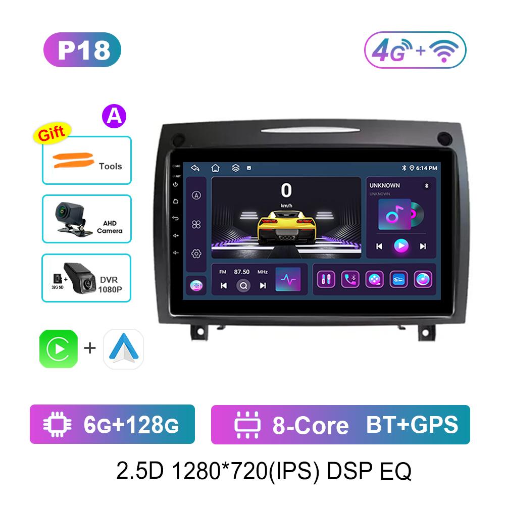 Мультимедийный плеер для автомагнитолы для Mercedes Benz SLK Class R171 2004 - 2011 Операционная система Android 4G DSP Стерео Навигация GPS WIFI IPS Сенсорный экран