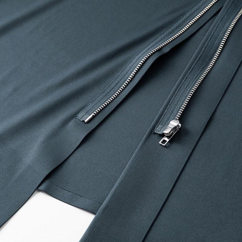 Мужская рубашка с длинным рукавом большого размера Dibinze со скрытой молнией, без складок