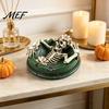 Vintage Style Resin Ash Holder Flower Skull Ashtray, Windproof Decorative Tray for Home Creative Collectibles Office, Gothic Desktop Art Ornament