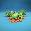3D-печатная многосоставная милая лягушка с магнитной фигуркой, домашний декор, кавайные аксессуары для новинки, подарка женщине, мужчине, детской игрушки