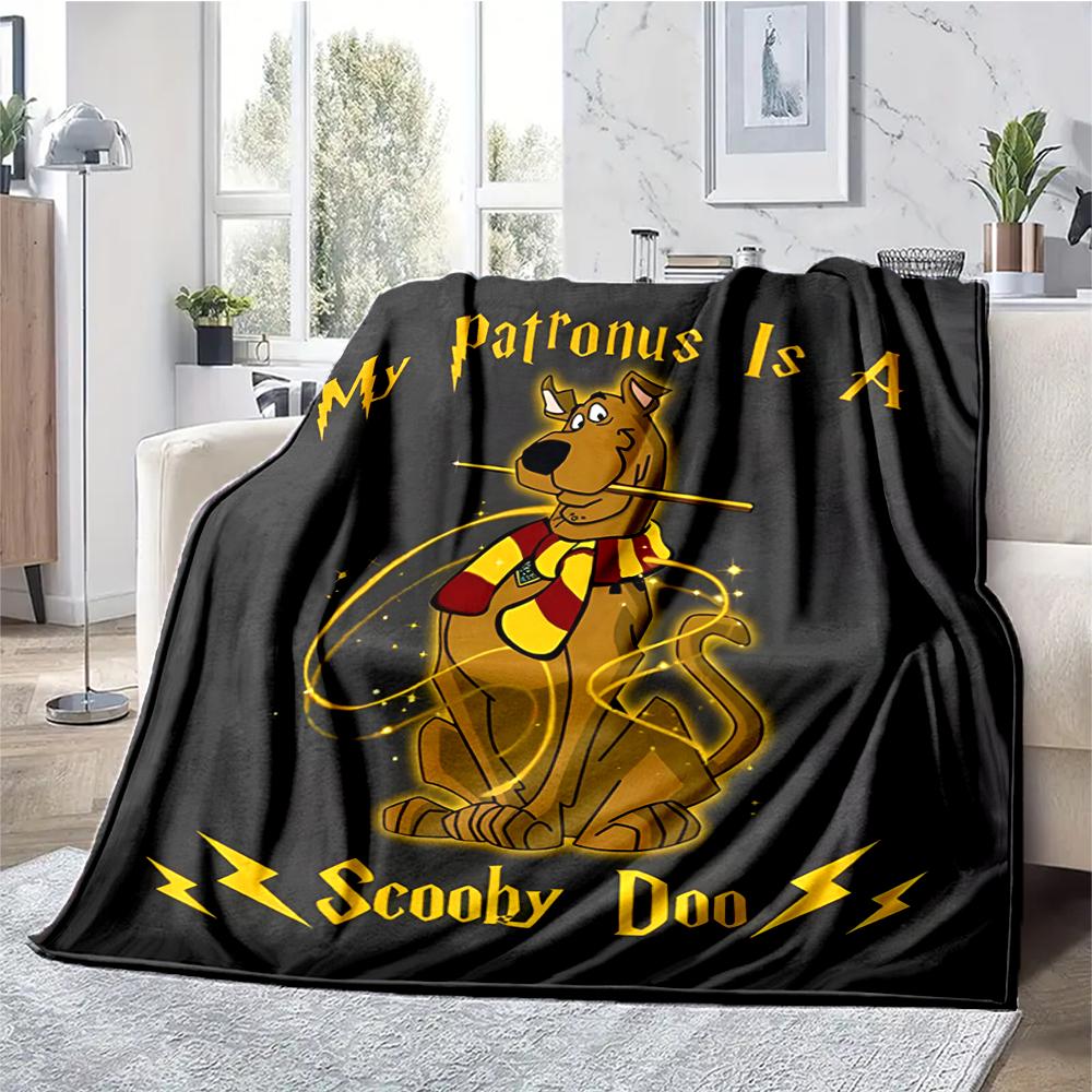 Scooby-Doo Theme Printed Blanket - Perfect for Couch, Bed, Travel & Outdoor Use | Machine Washable, Cozy & Durable.