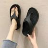 Women's Slippers and Ladies Sandals Shoes with Heel Summer 2024 Thick Flip Flops Slides Platform On Beach New Style 39 Wholesale